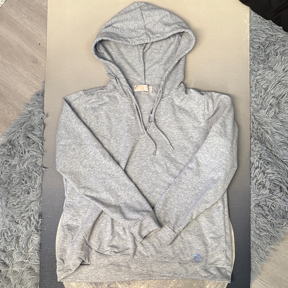 Michael Kors Gray Hooded Lightweight Sweatshirt